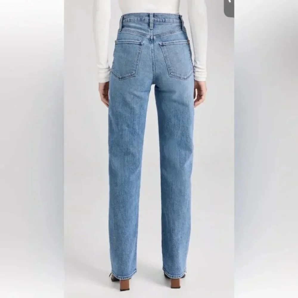 Joe's High Rise Straight Leg Jean-Light Wash - Picture 3 of 4